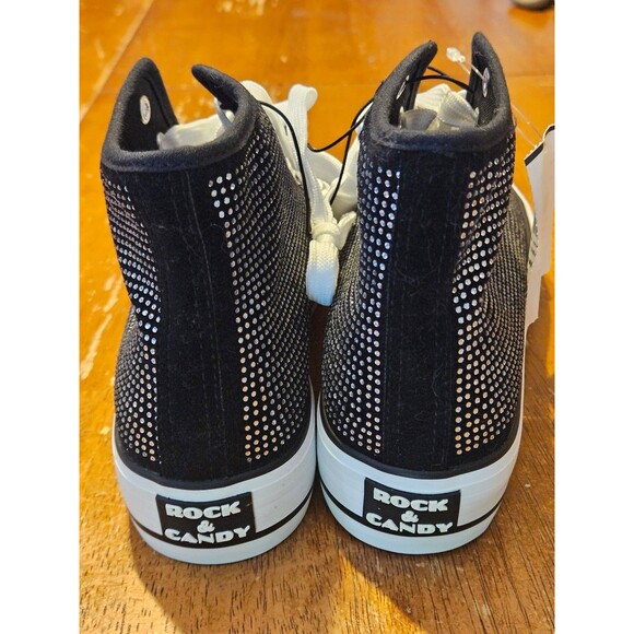 Size 8 Hightop Sneakers Rhinestone Sparkly New w/ Tags Rock & Candy Converse - Picture 9 of 12